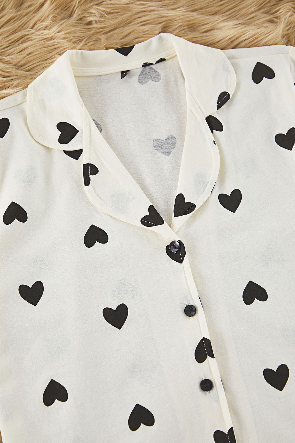 Trendyolmilla Ekru-Cok Renkli %100 Pamuklu Kalpli Sortlu Orme Pijama Tak?m? THMSS21PT0756 фото 47