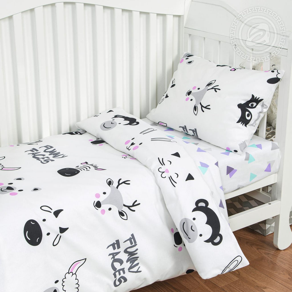 Фанни Детский/Пододеяльник: 1 шт. - 147*112; Простыня: 1 шт. - 150*110; Наволочка: 1 шт. - 40*60; Поплин ясельный - Артпостелька фото 2