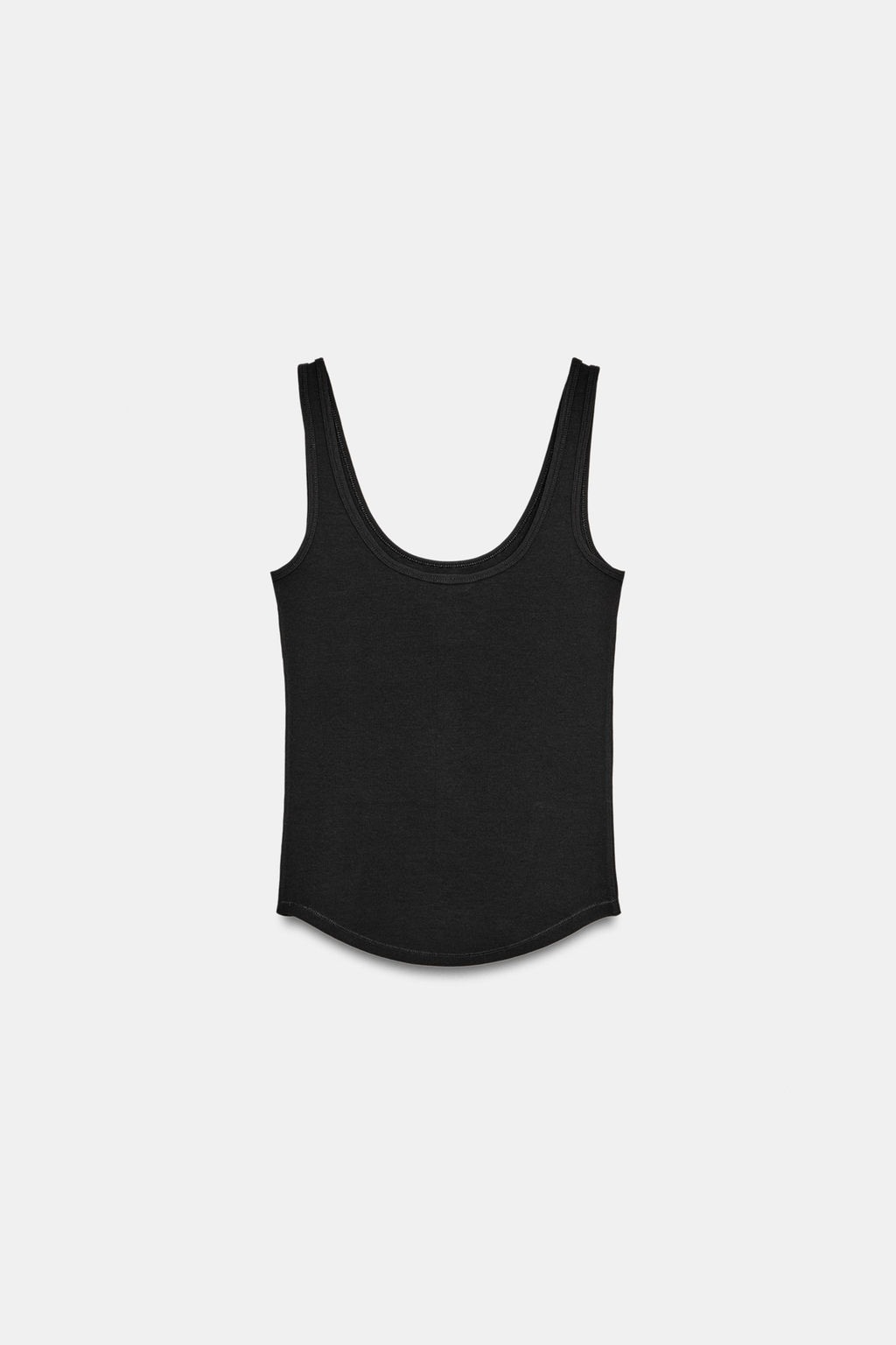 CAMISETA TIRANTES ALGOD?N / Negro - Zara фото 4