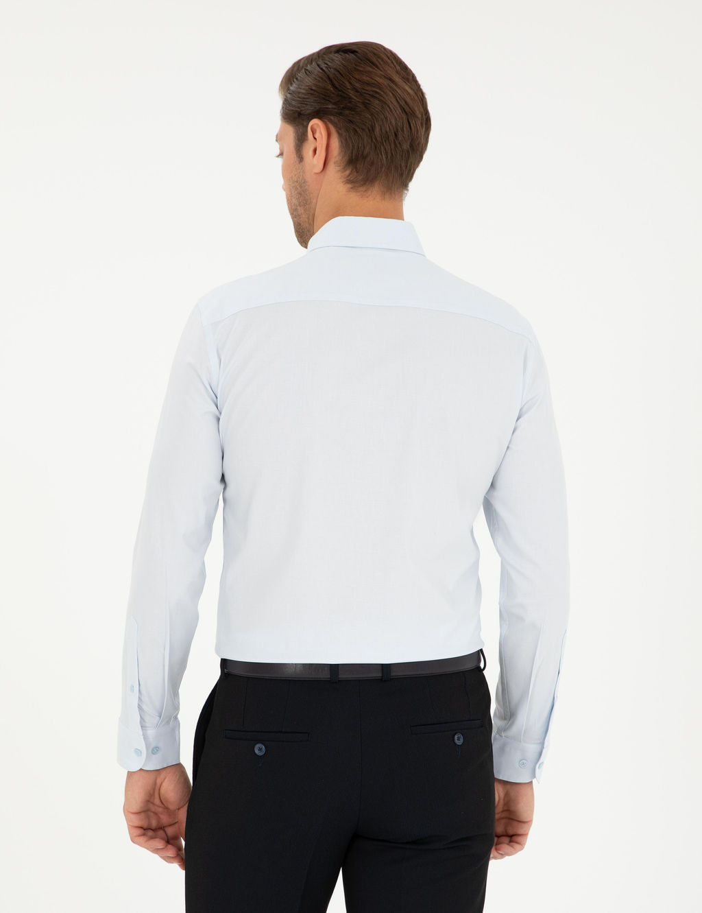A__k Mavi Slim Fit Uzun Kollu G_mlek - Pierre cardin фото 5