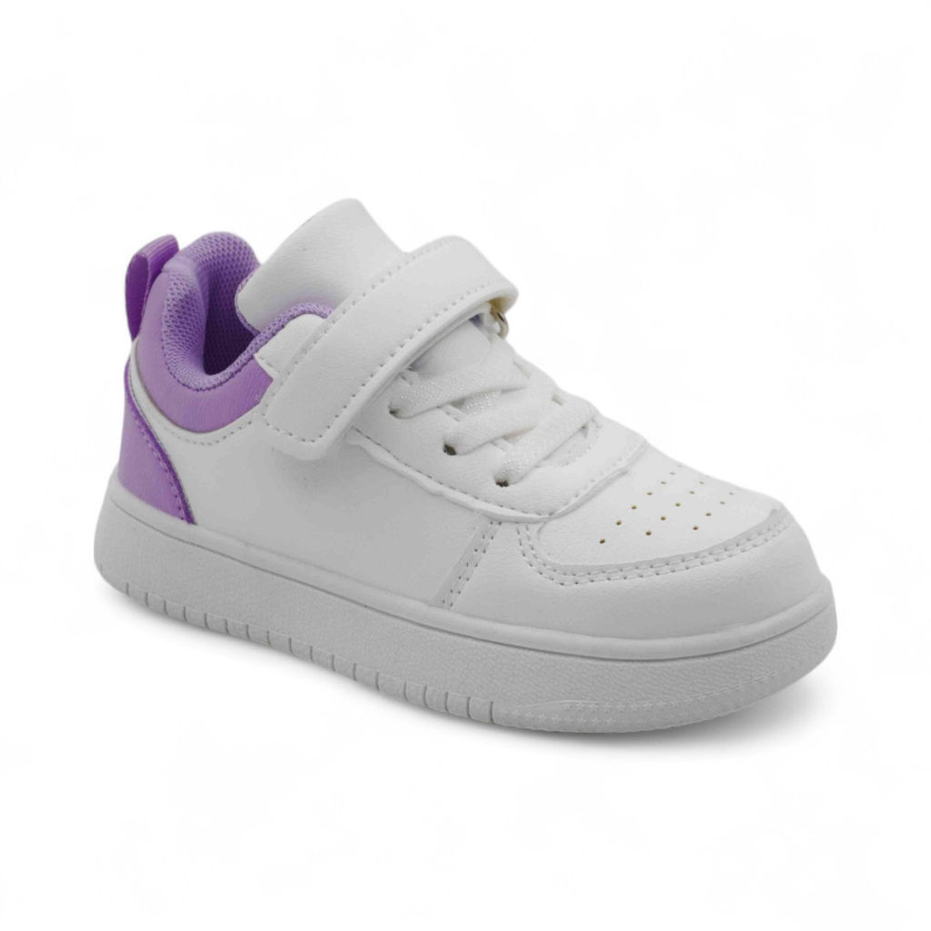 Кроссовки В80-19 бело фиолетовые