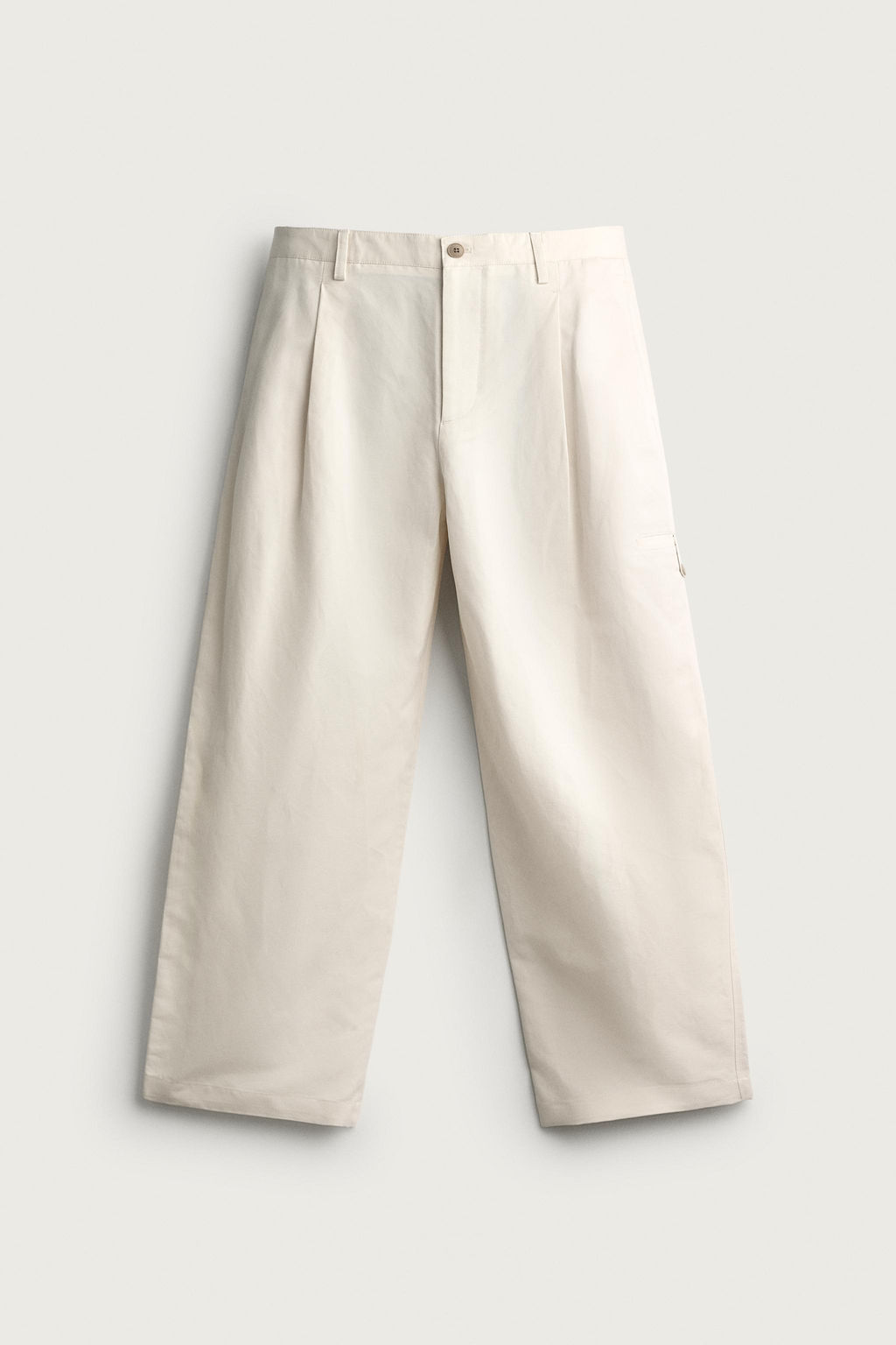 PANTAL?N RELAXED FIT PLIEGUES / Crudo - Zara фото 5