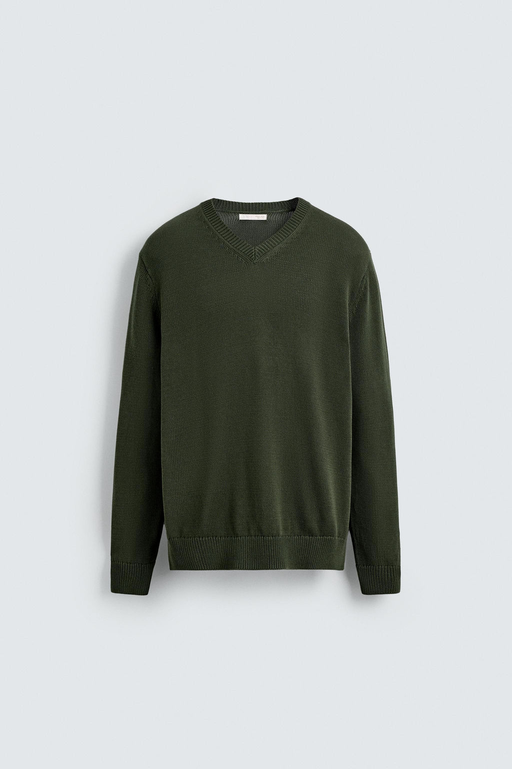 COTTON V-NECK SWEATER - Zara фото 7