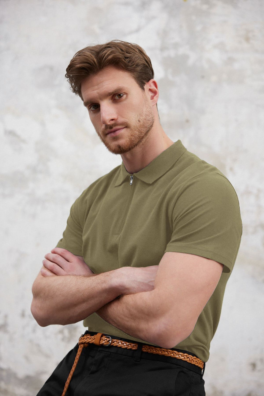 Lacivert Regular/Normal Kesim Fermuarl? %100 Pamuk Polo Yaka T-shirt - Trendyolmilla фото 2