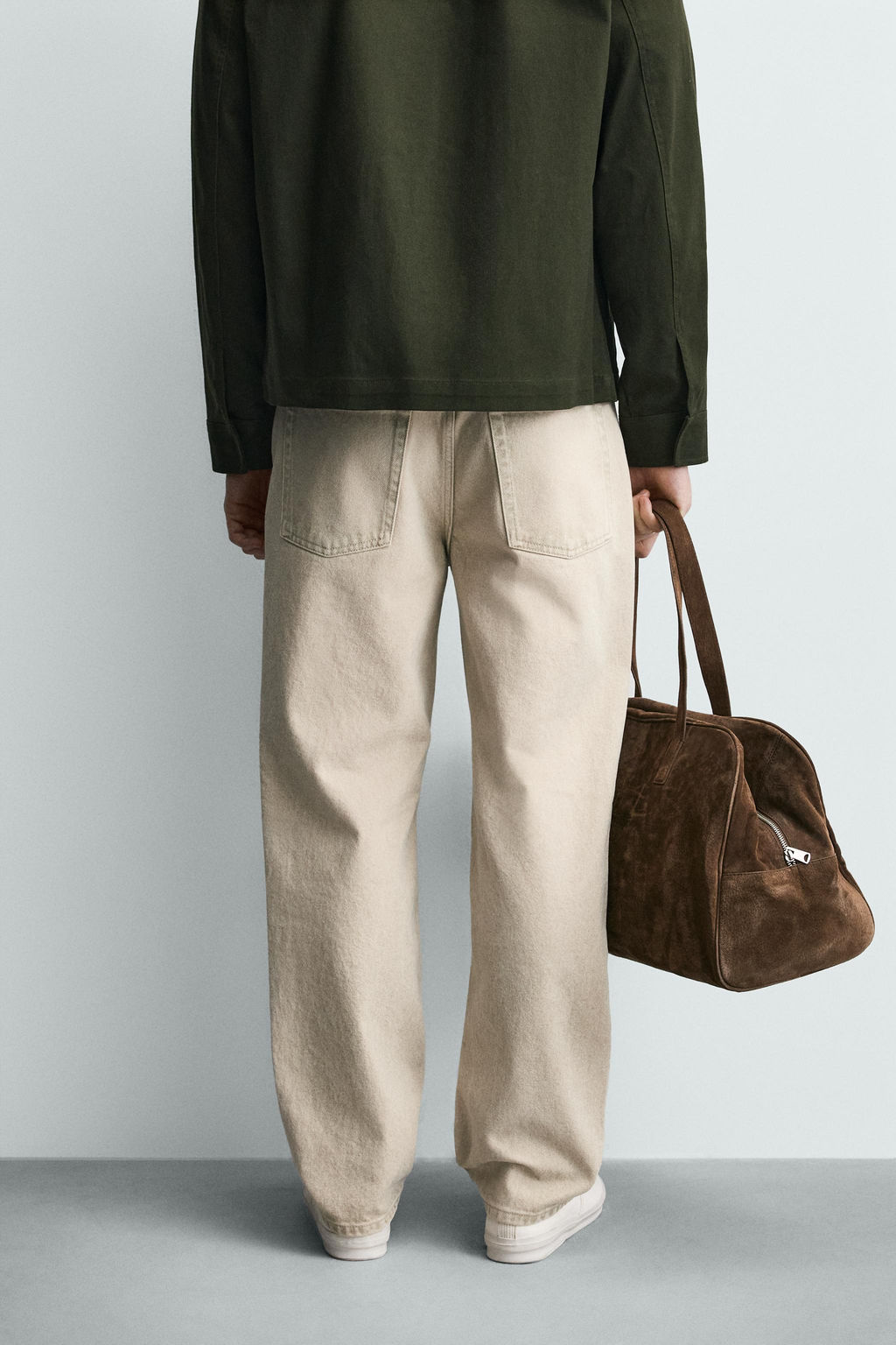 JEANS STRAIGHT ANKLE FIT / Verde gris - Zara фото 3