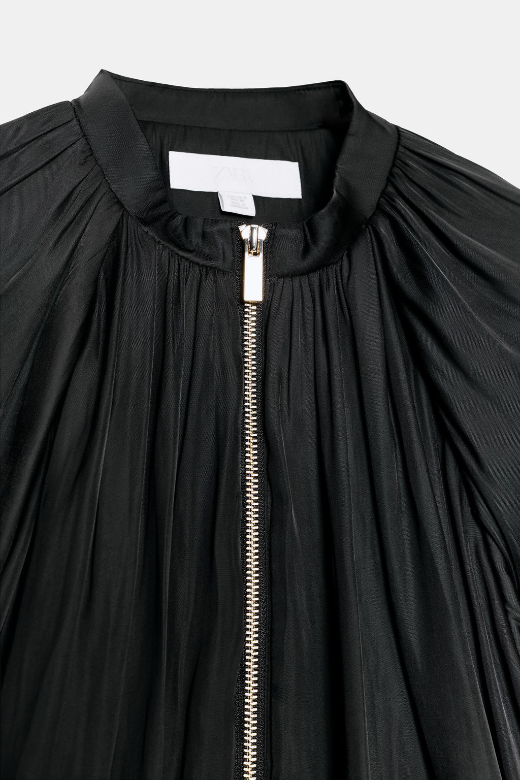 CHAQUETA BOMBER SATINADA / Negro - Zara фото 8