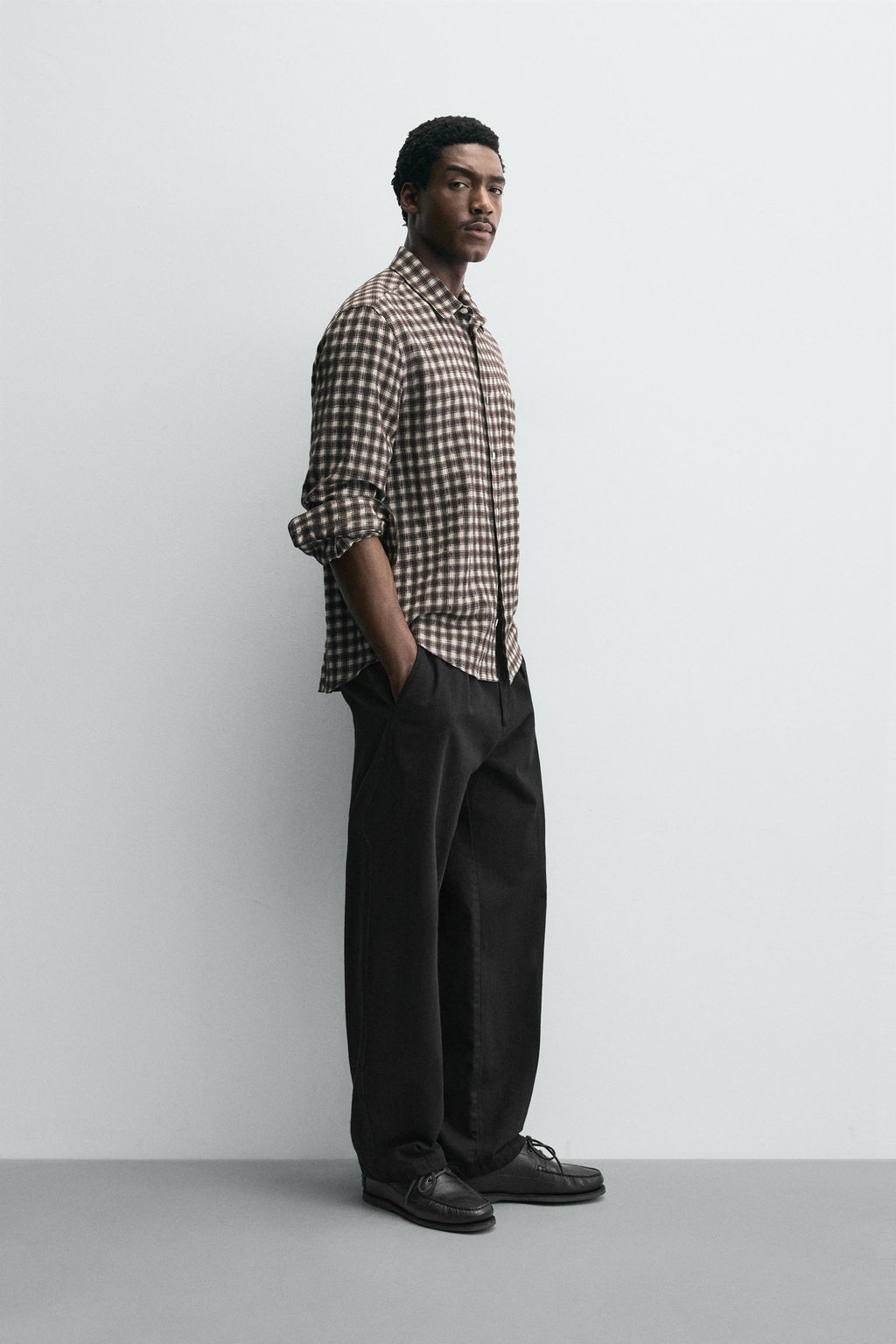 CHECK SHIRT WITH POCKET - Zara фото 3
