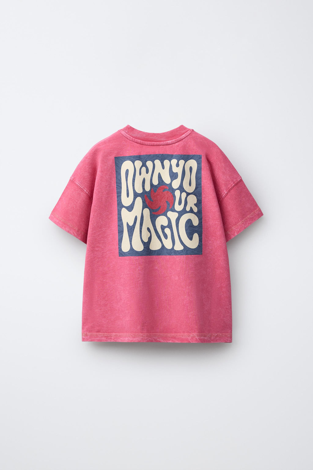 CAMISETA FELPA ESTAMPADO BOLSILLO EFECTO LAVADO / Rosa vigor? - Zara фото 2