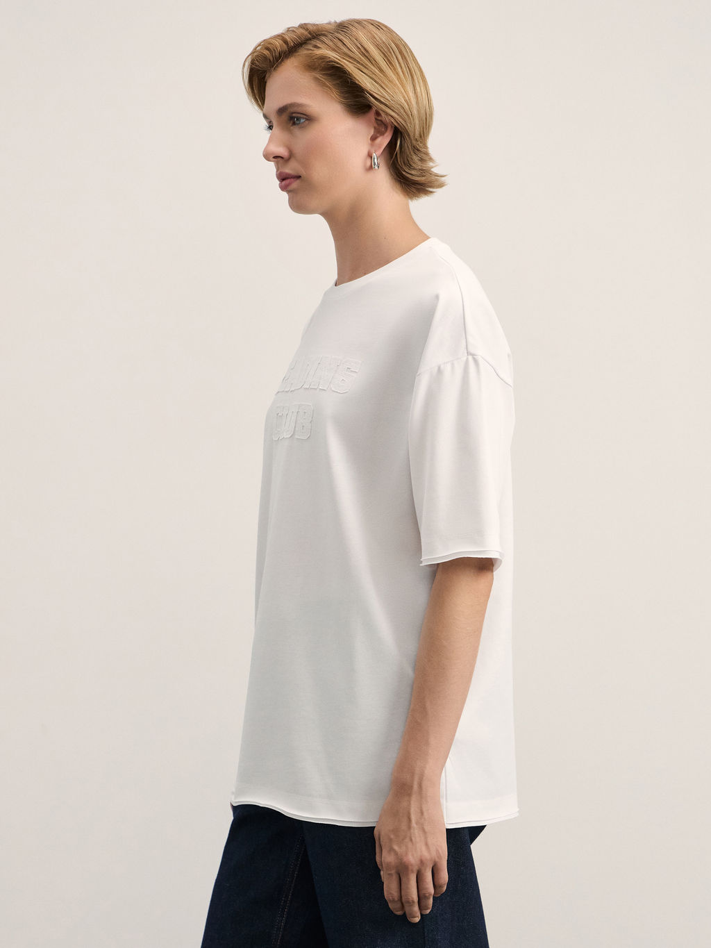 Футболка из хлопка с аппликацией / Zarina  фото 6