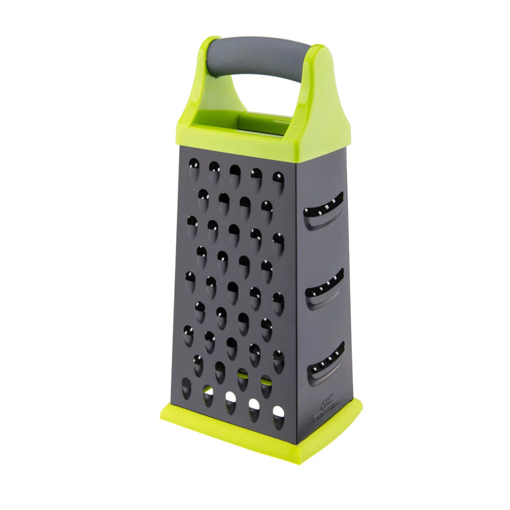 9798 GIPFEL Терка HERCULES четырехсторонняя 24,5x11x8,5см с ручкой Soft-touch, с лезвиями с антиприлипающим покрытием, с противоскользящим основанием. Цвет: зеленый/черный. Материал: пластик, нерж.  фото 2