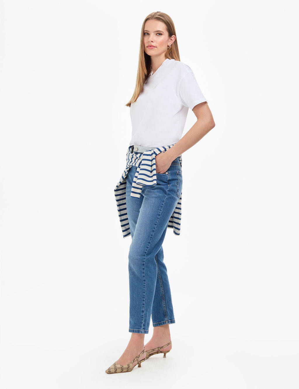 A__k Mavi Mom High Waist Fit Jean Pantolon