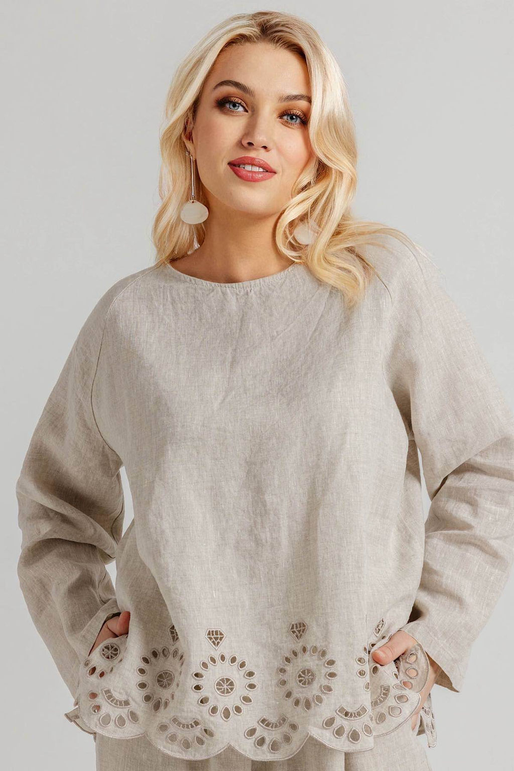 Блузка женская Р360809/01/Бежевый
