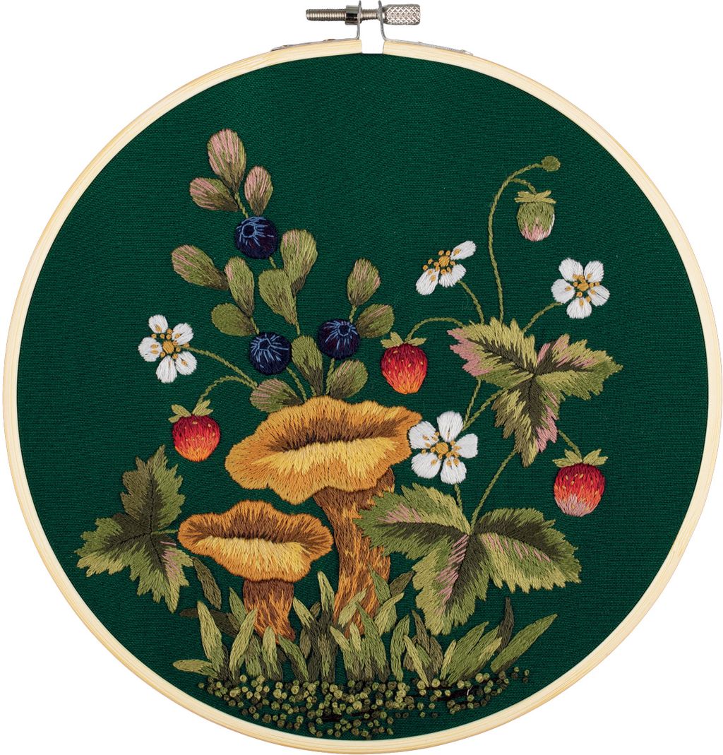 Набор для вышивания PANNA Живая картина JK-2257 Грибы. Лисички 20.5 х 20.5 см