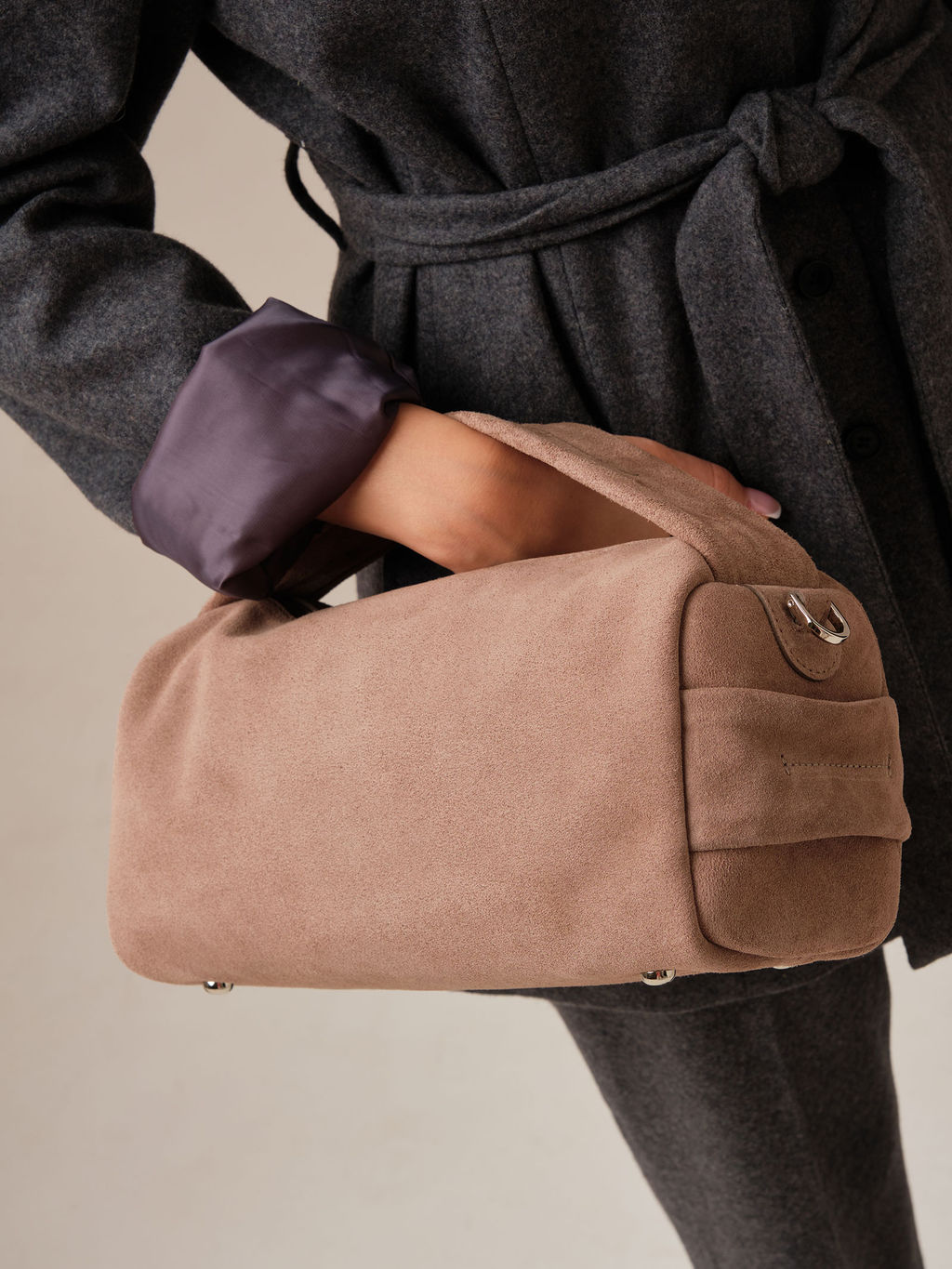 Замшевая сумка Solea DBR 31365 капучино  фото 3