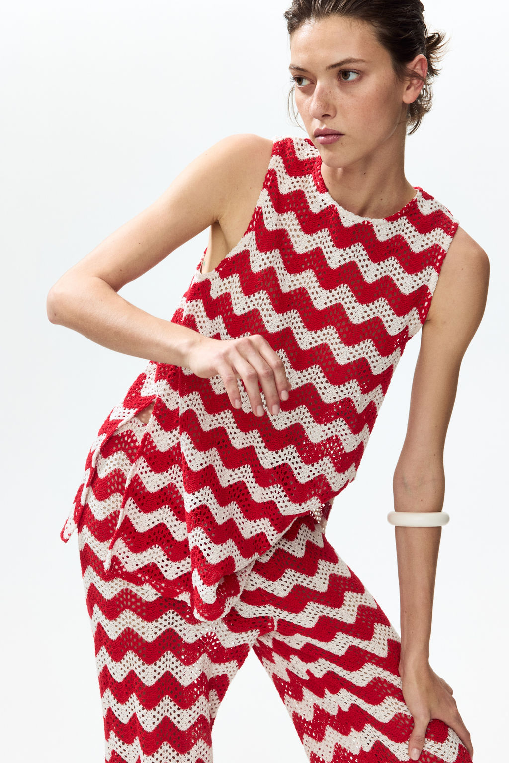 Top en punto jacquard efecto crochet - H&m фото 5