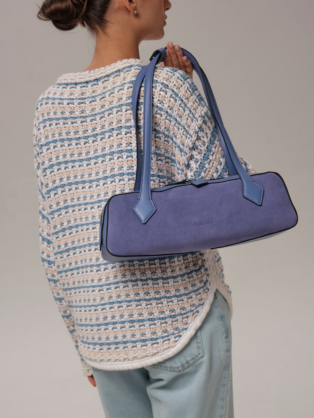 Сумка женская багет Deboro 31129 сиреневый закат