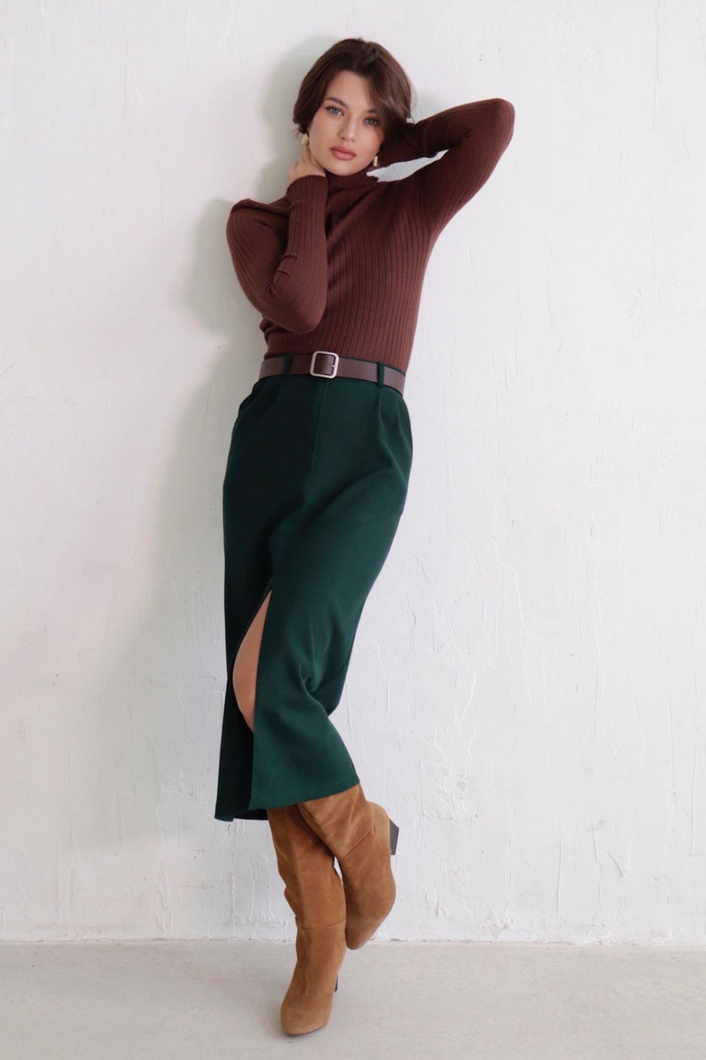 Юбка миди-макси с разрезом спереди - Martichelli фото 43