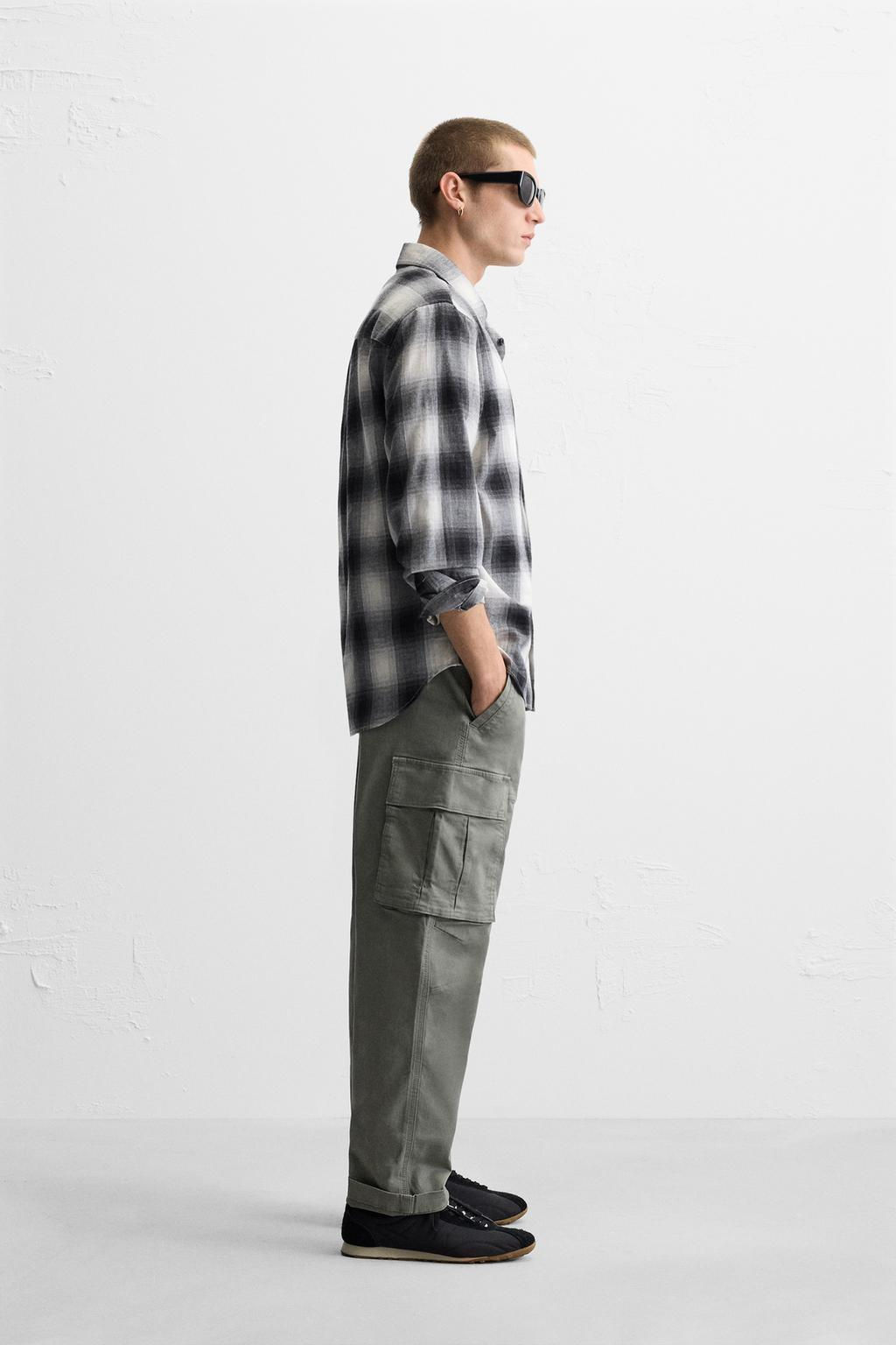 RELAXED FIT CARGO TROUSERS - Zara фото 29
