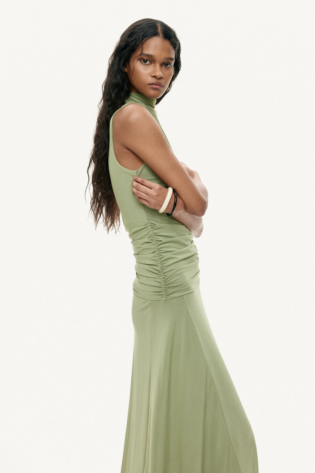Gathered mesh dress - H&m фото 7