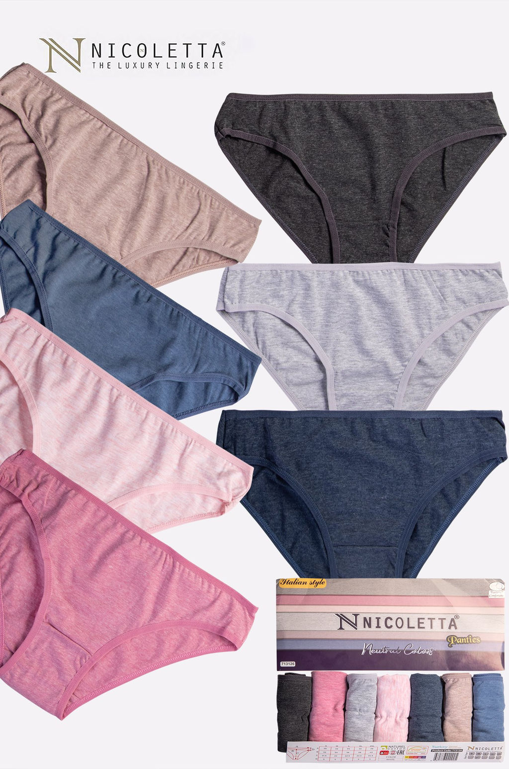 Женские трусы-слипы 7шт. Nicoletta  фото 6