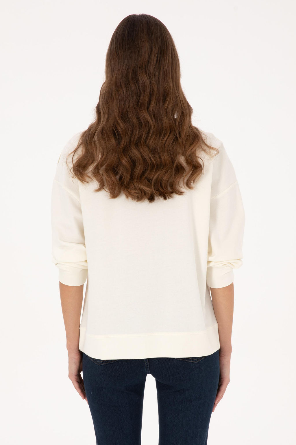 Kad_n Krem Sweatshirt - U.s. polo assn фото 5