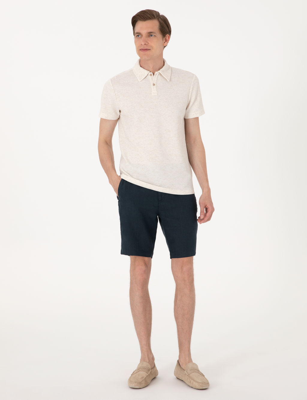 Bej Slim Fit Ti__rt