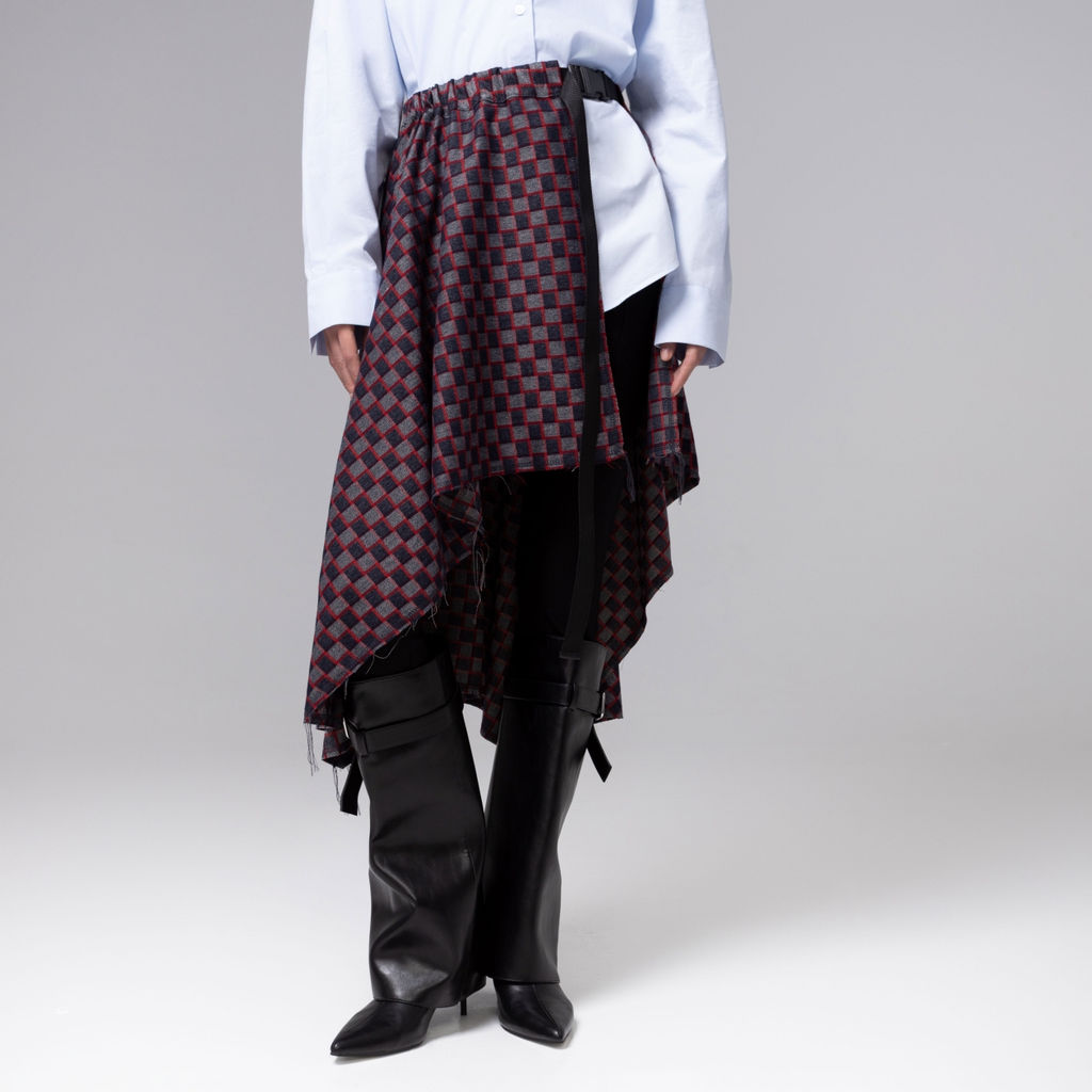 Юбка-килт с необработанными краями, Игра теней - Charutti фото 4