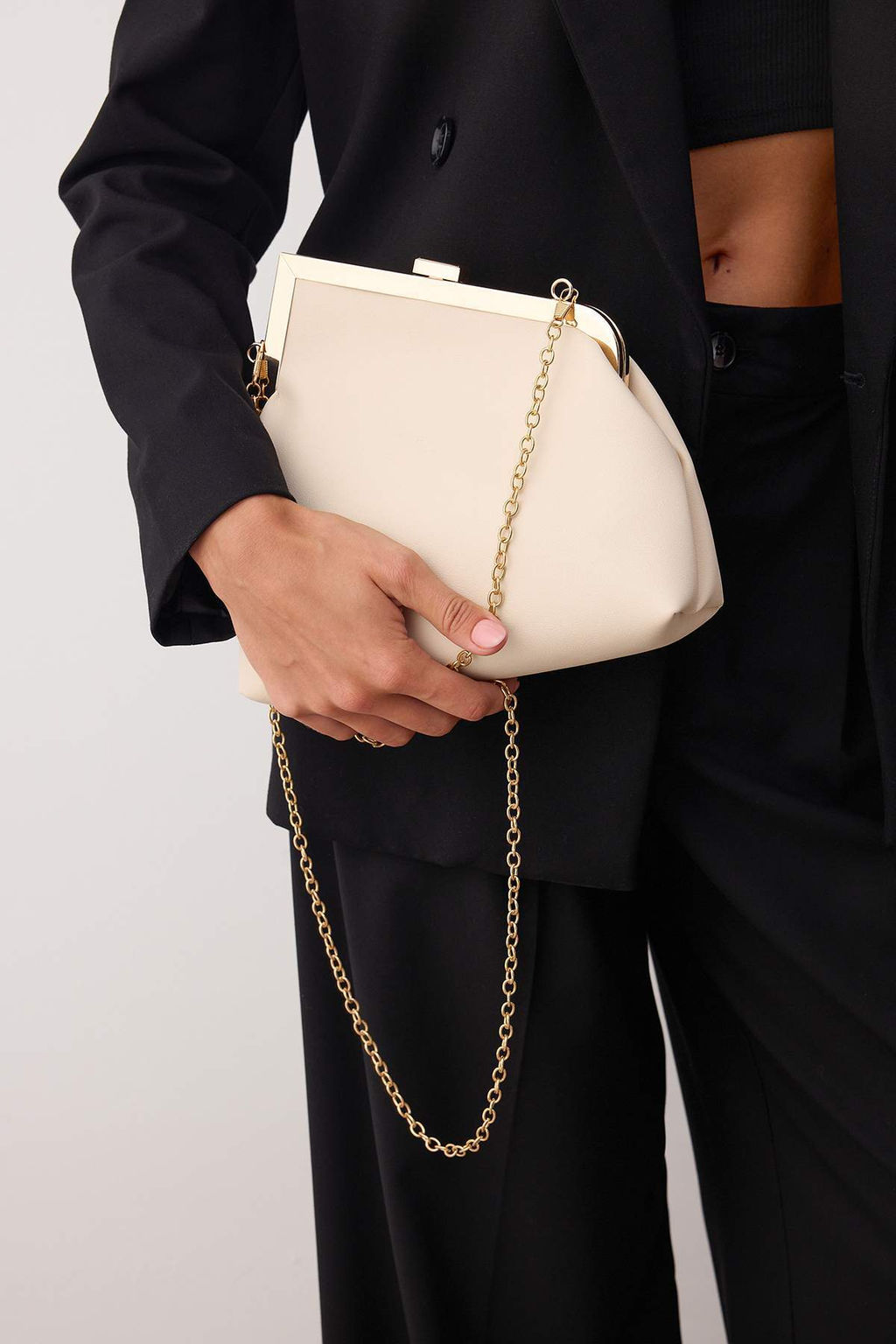 Krem Asimetrik Kad?n S?k Clutch El Cantas? TAKAW26PY00002