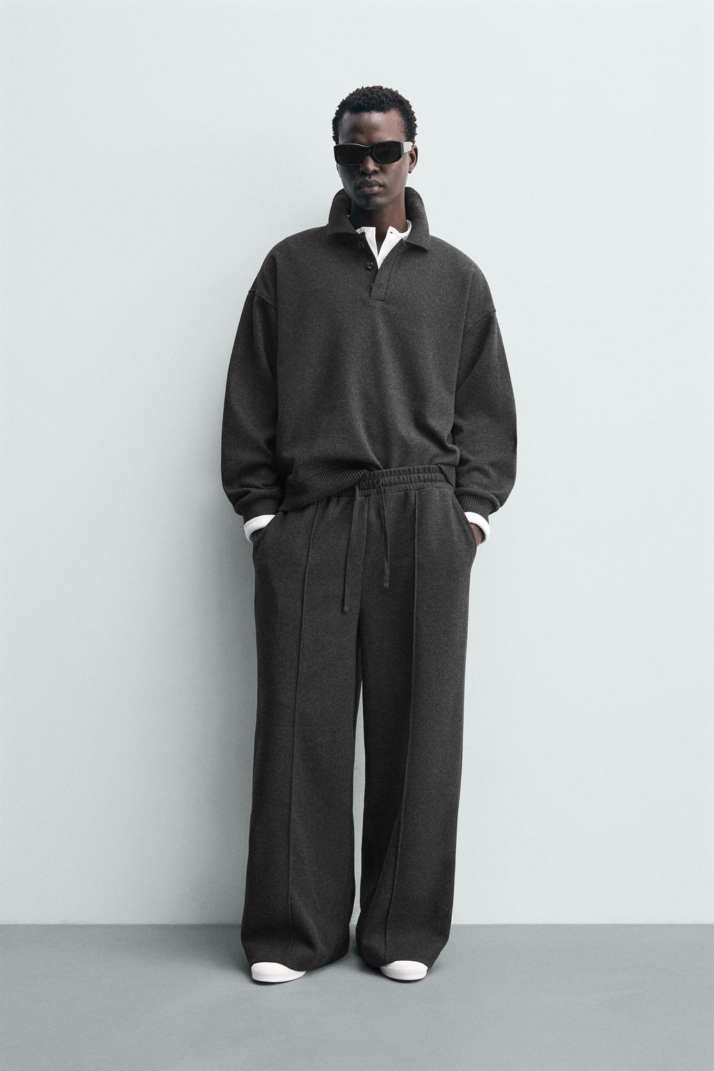 TEXTURED POLO SWEATSHIRT - Zara фото 9