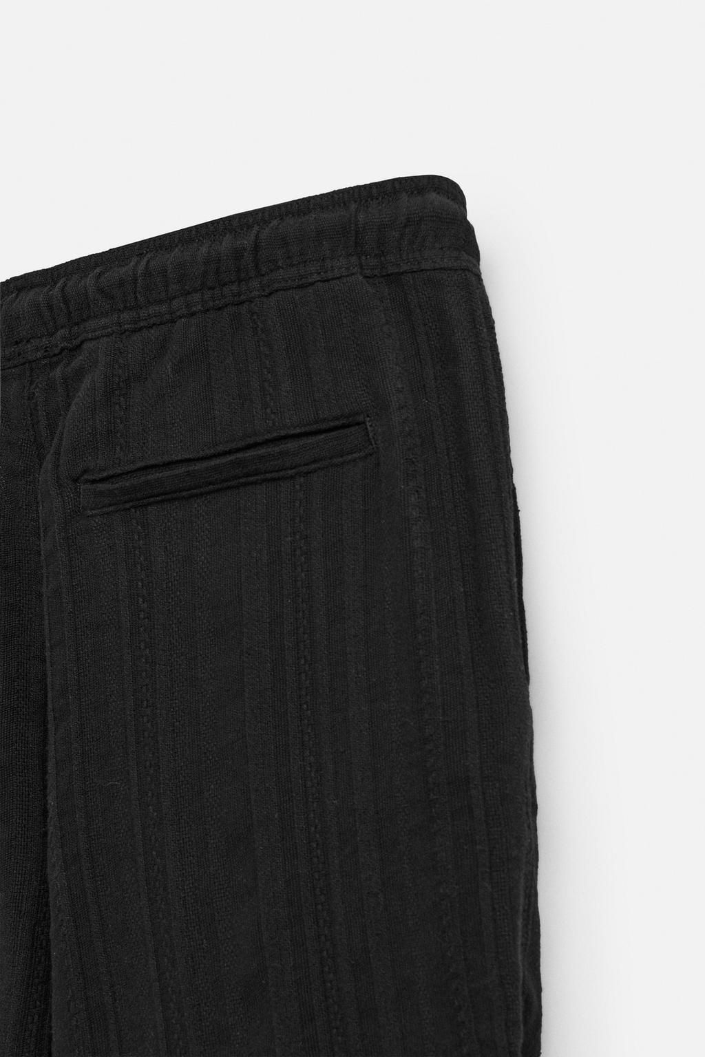 RELAXED FIT TEXTURED TROUSERS - Zara фото 12