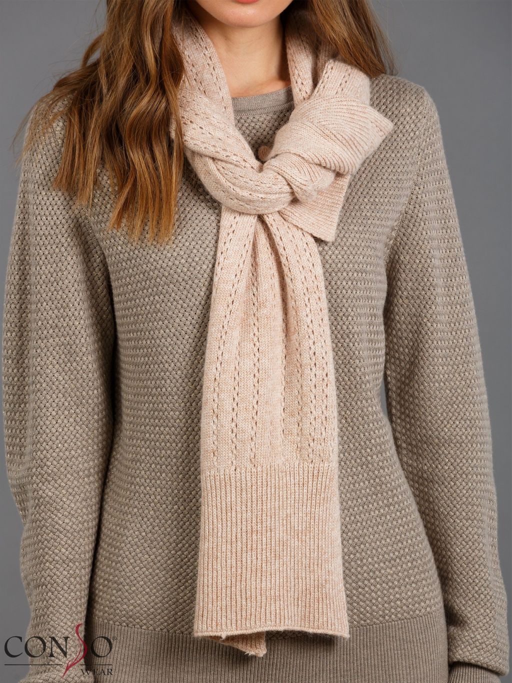 Conso/KS 200327 - beige Шарф  фото 2