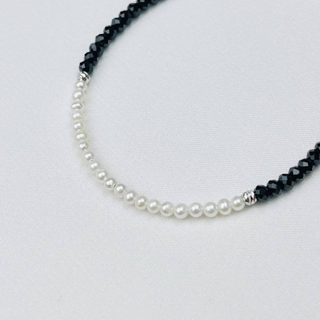 Браслет из Шпинели черной и Жемчуга - Радуга самоцветов фото 5