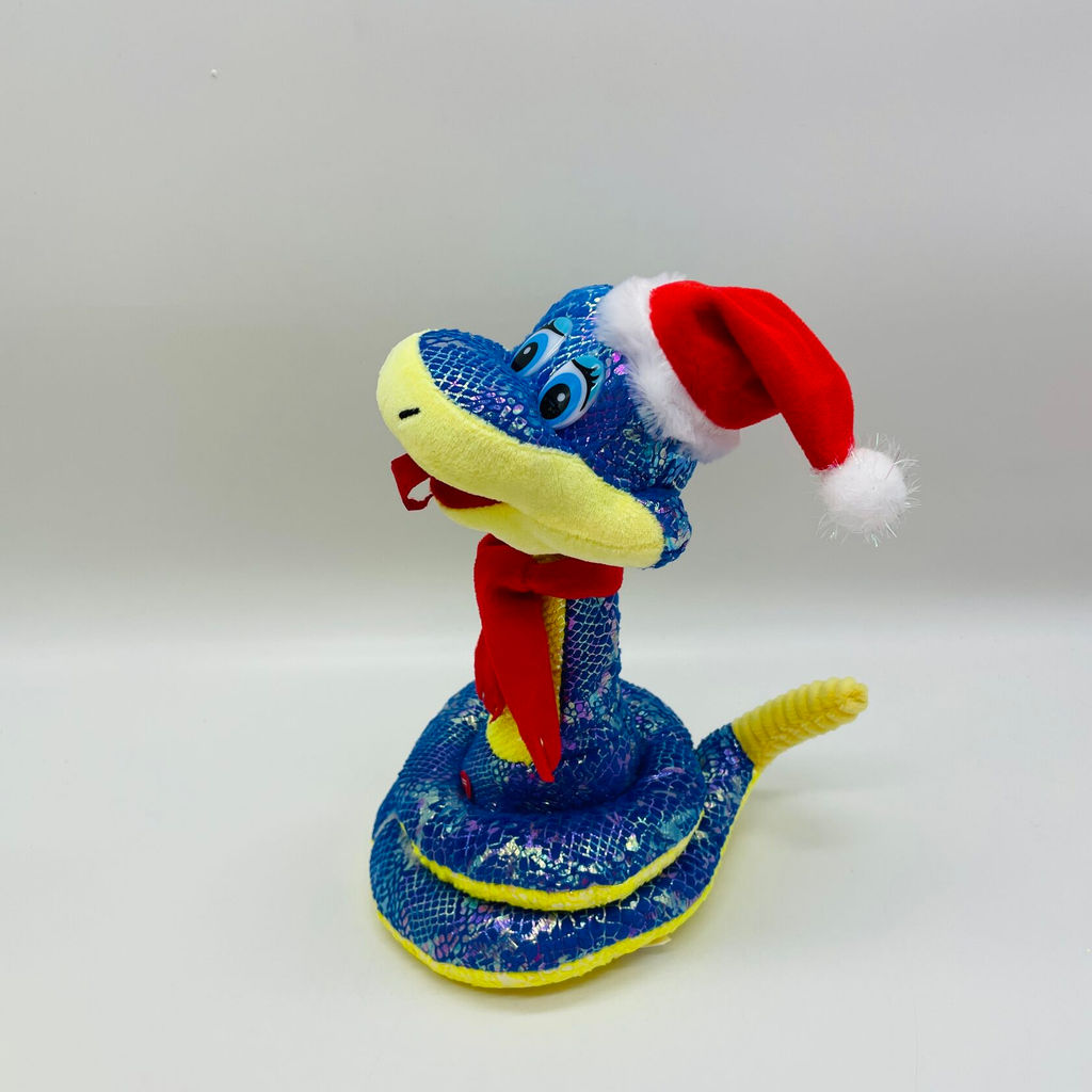 Мягкая игрушка Змея музыкальная в шапке и шарфе 26 см - Storyland фото 7