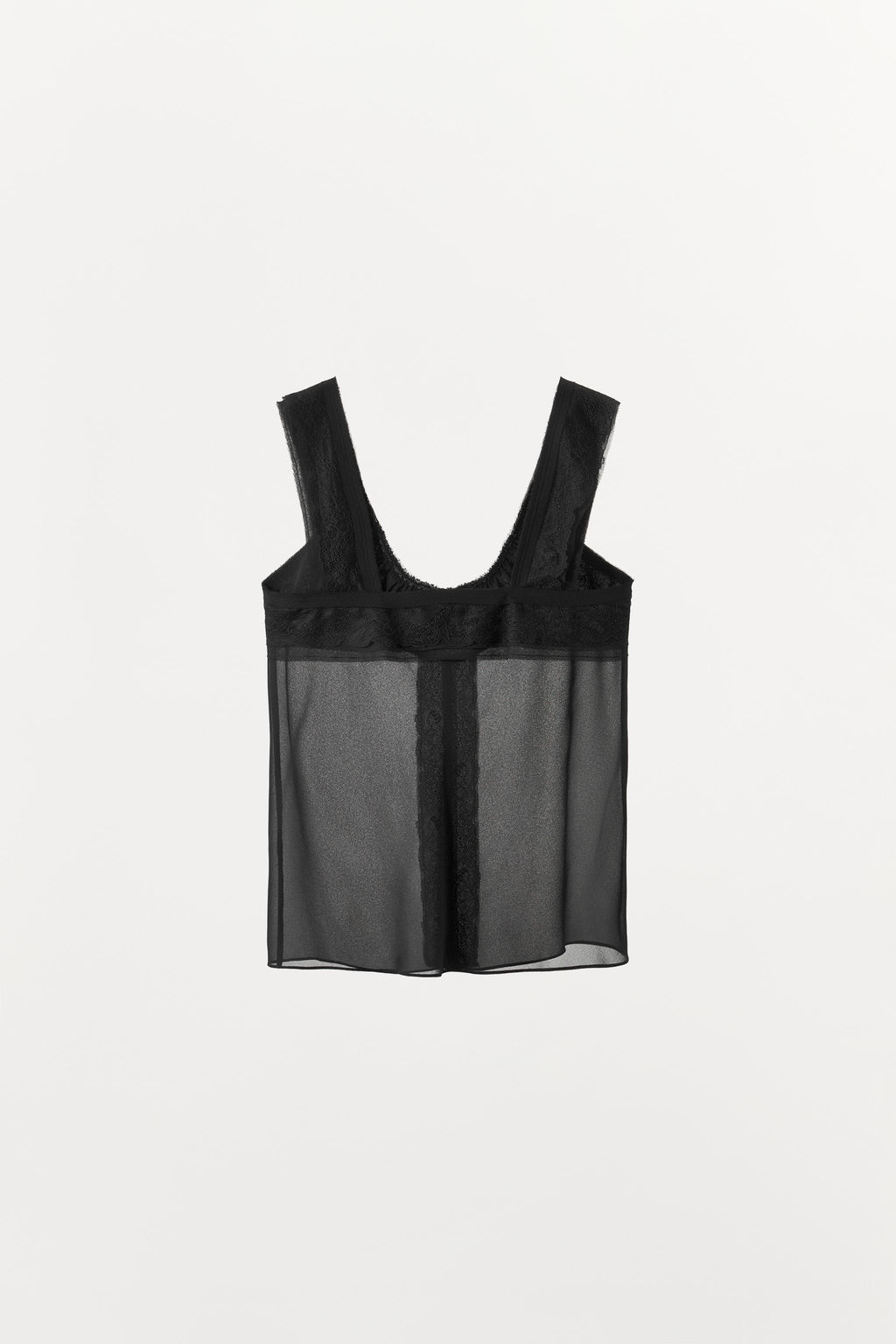 TOP LENCERO ENCAJE ZW COLLECTION / Negro - Zara фото 9
