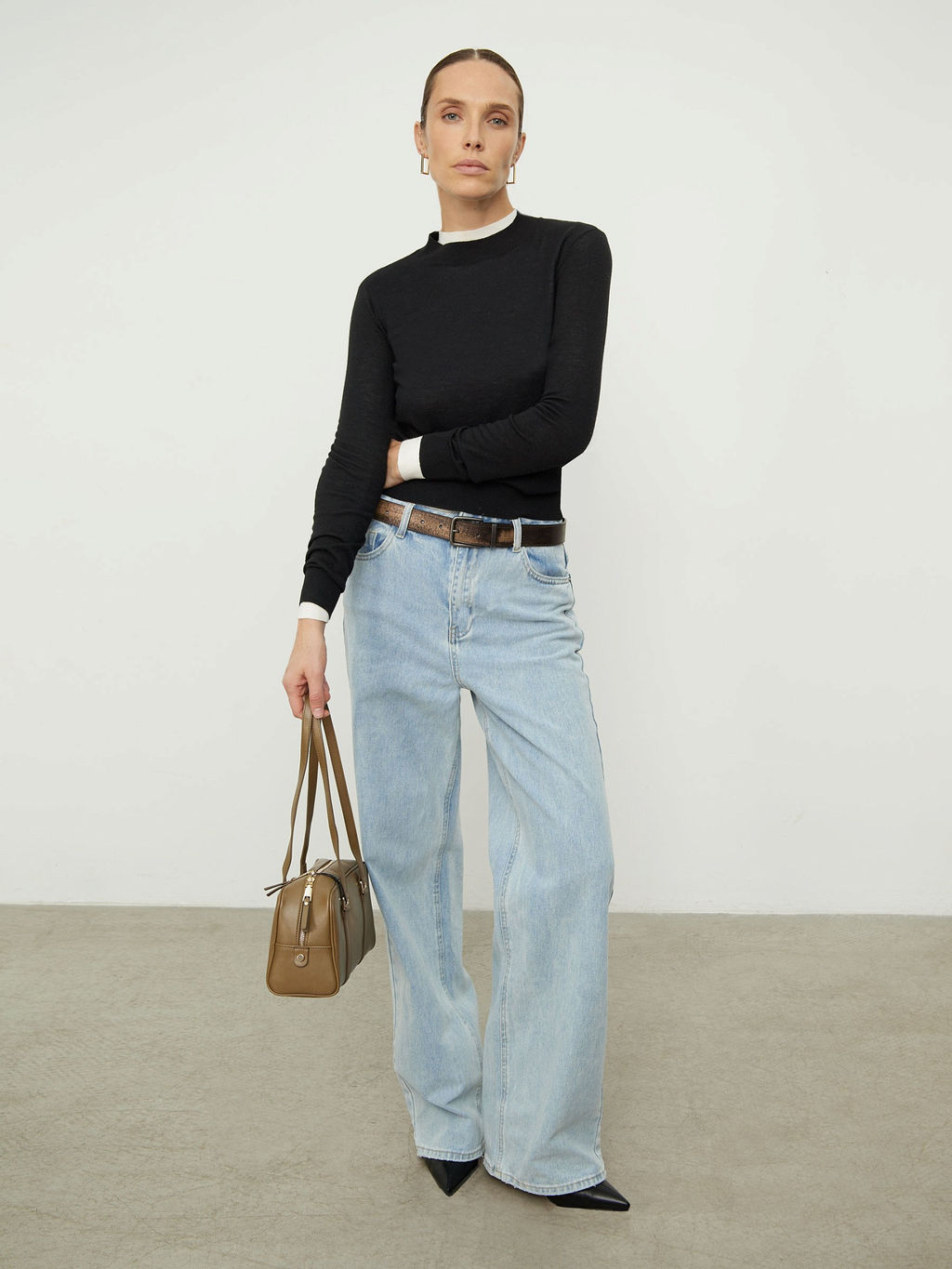 Широкие джинсы D241/viden - Emka фото 4