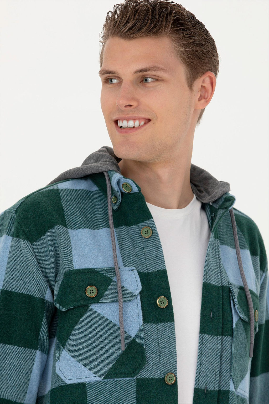 Мужская зеленая рубашка с длинным рукавом - U.s. polo assn фото 2