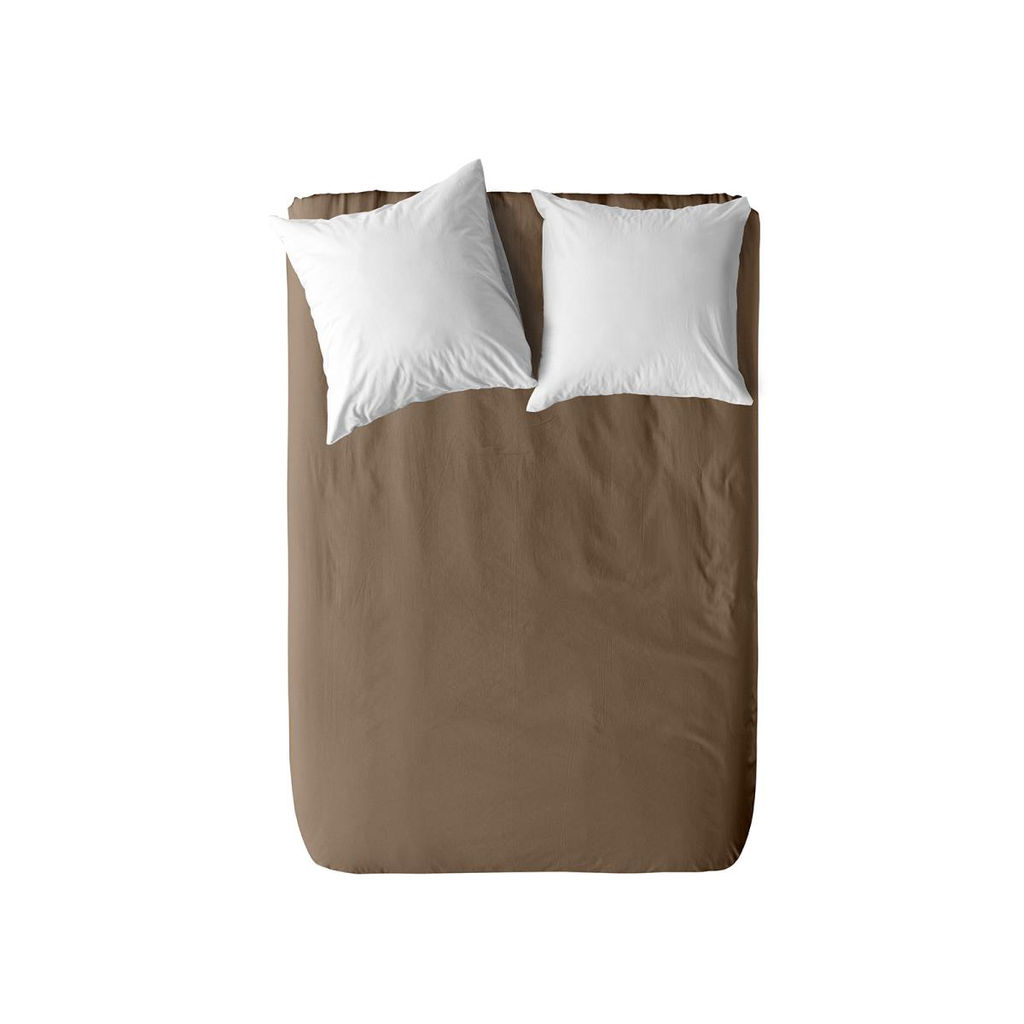 Простыня на резинке перкаль Актив 200х180х25 "Wenge" рис. 86295-11 Simply Taupe