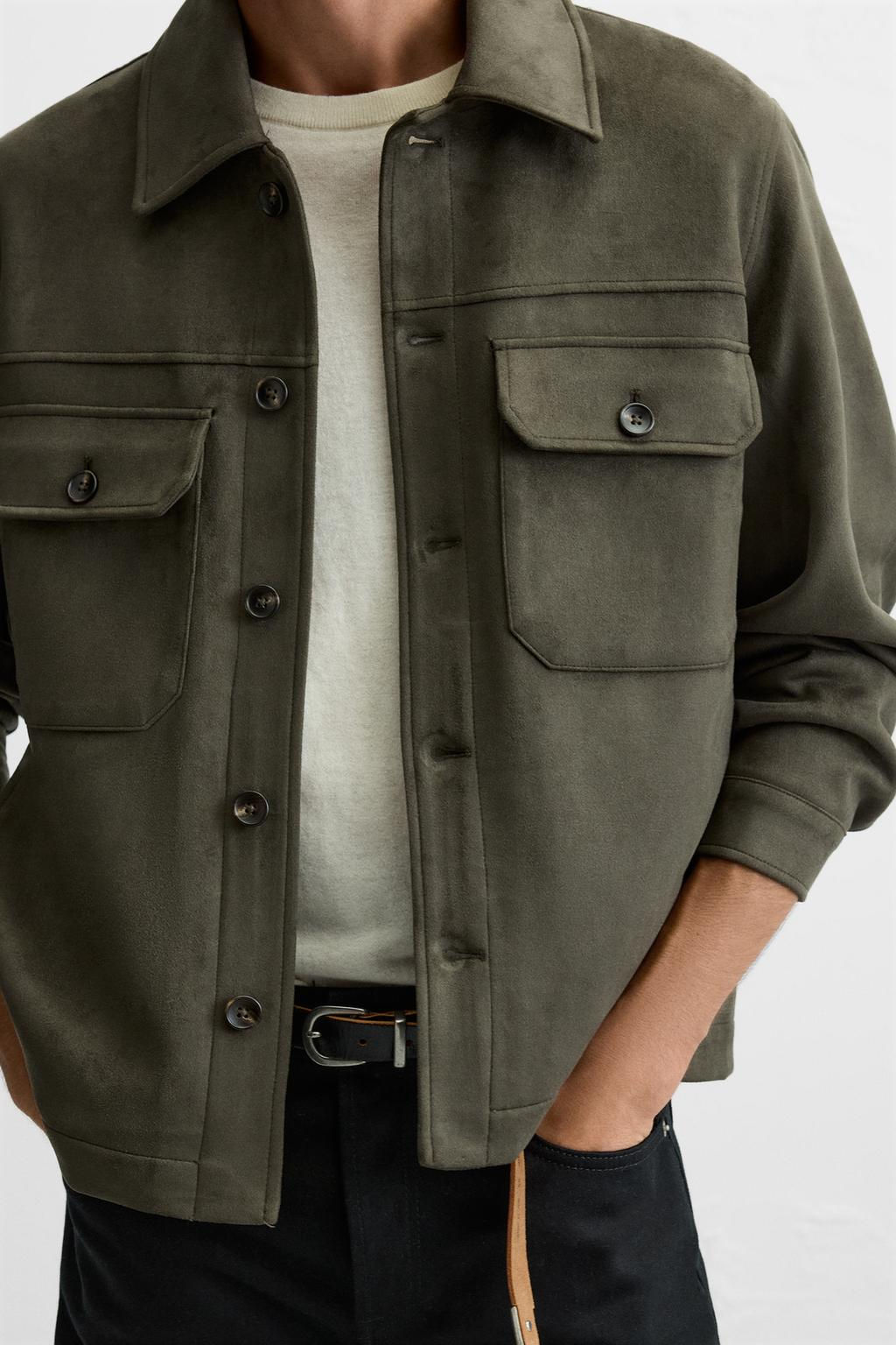 FAUX SUEDE OVERSHIRT - Zara фото 24