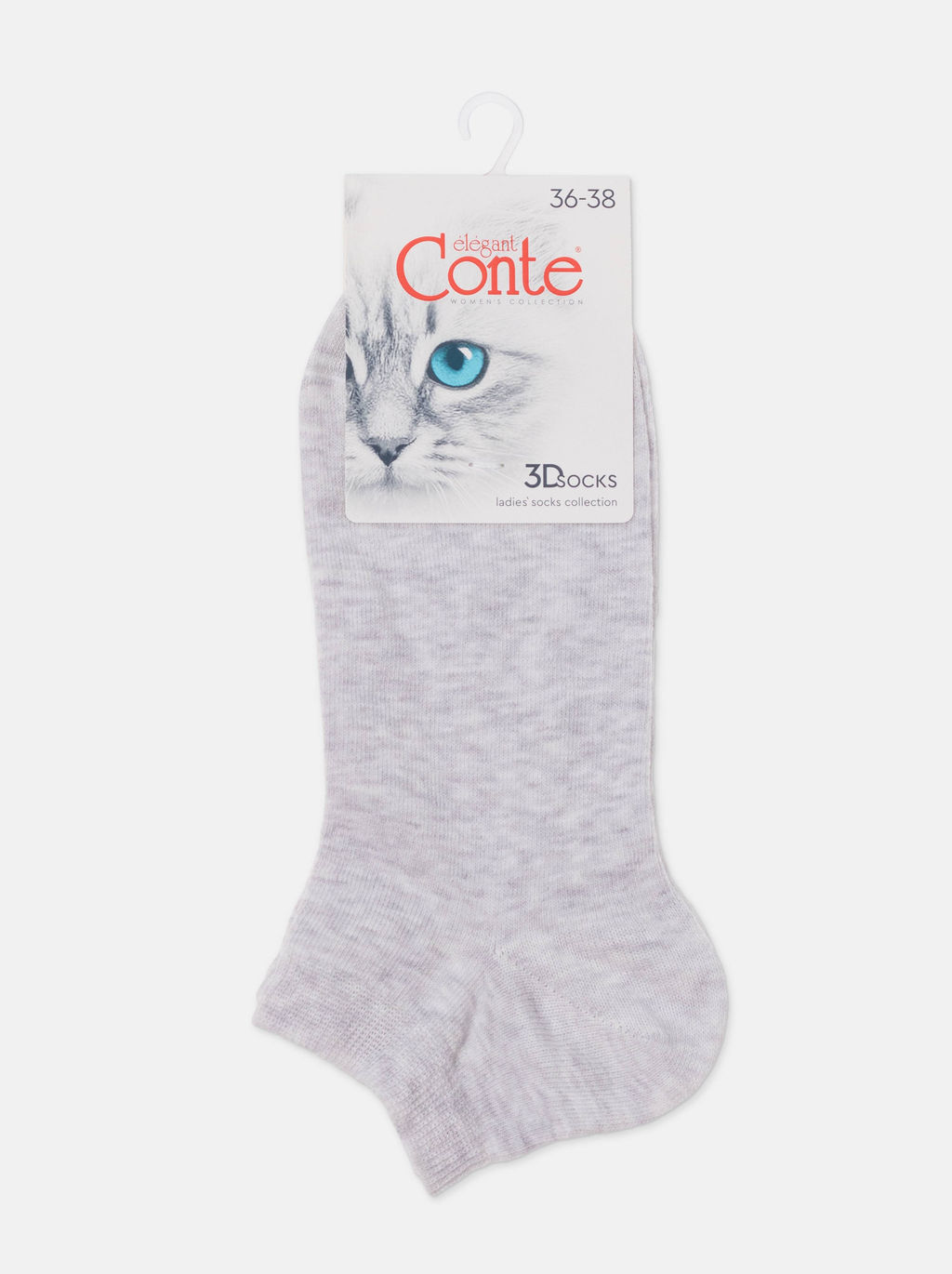 Цена за 2 пары .CONTE 3DSOCKS Носки женские (короткие) светло-серый - Conte elegant фото 13