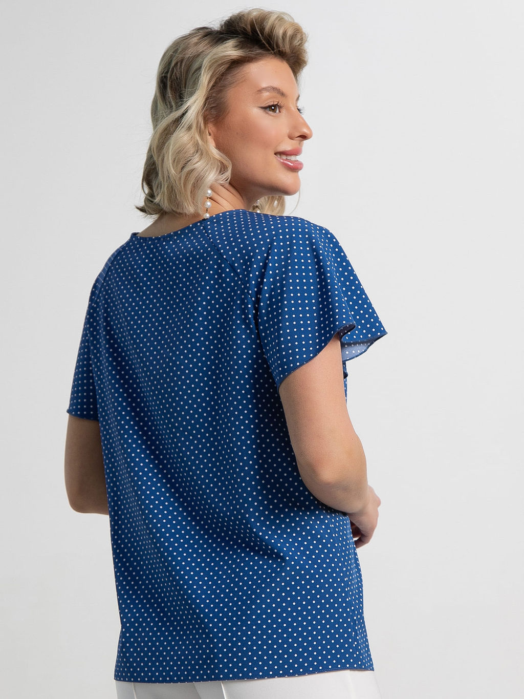 Блуза Сицилия (голубая) Б15247-19М - Lt collection фото 3