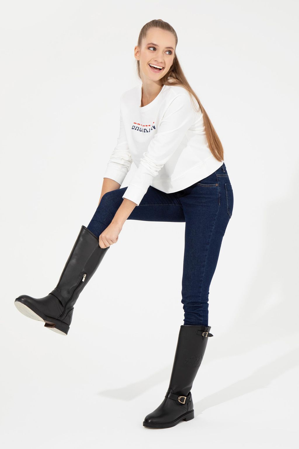 U. S. Polo Assn Женский свитшот цвета экрю с круглым вырезом - U.s. polo assn фото 2