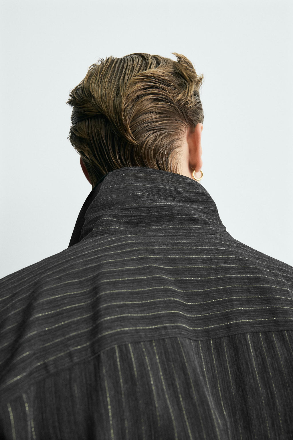 LIMITED EDITION SHINY STRIPED FLOWING SHIRT - Zara фото 6