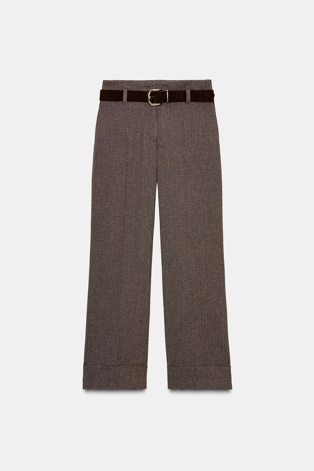 HERRINGBONE TROUSERS WITH BELT - Zara фото 6