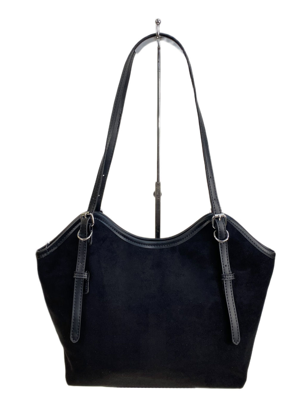 Женская сумка из искусственной замши, цвет черный - Greta фото 2