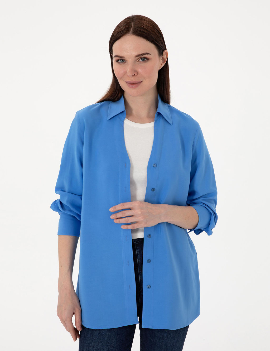 Mavi Comfort Fit Uzun Kollu G_mlek - Pierre cardin фото 3