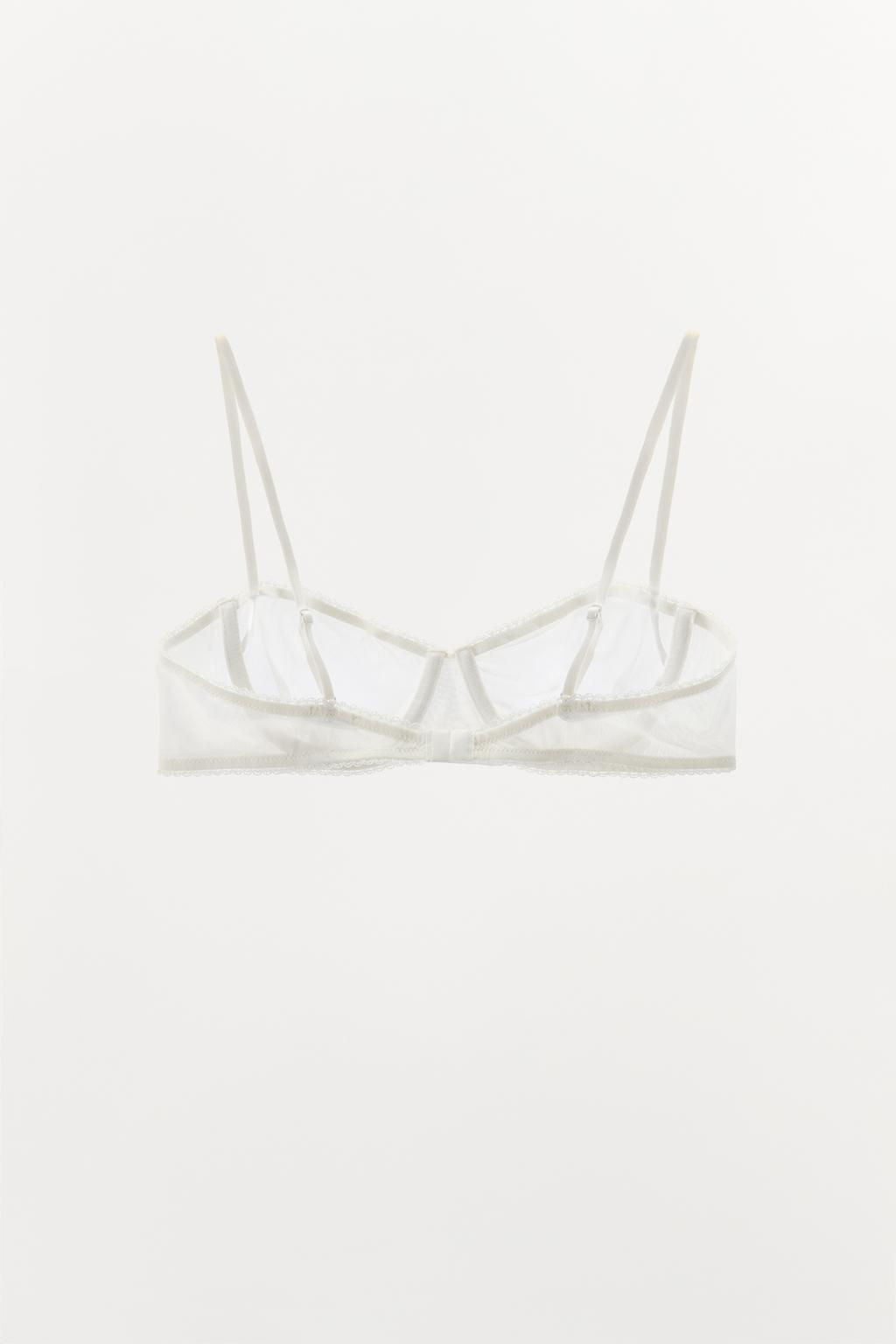 LACE MESH BRA - Zara фото 6