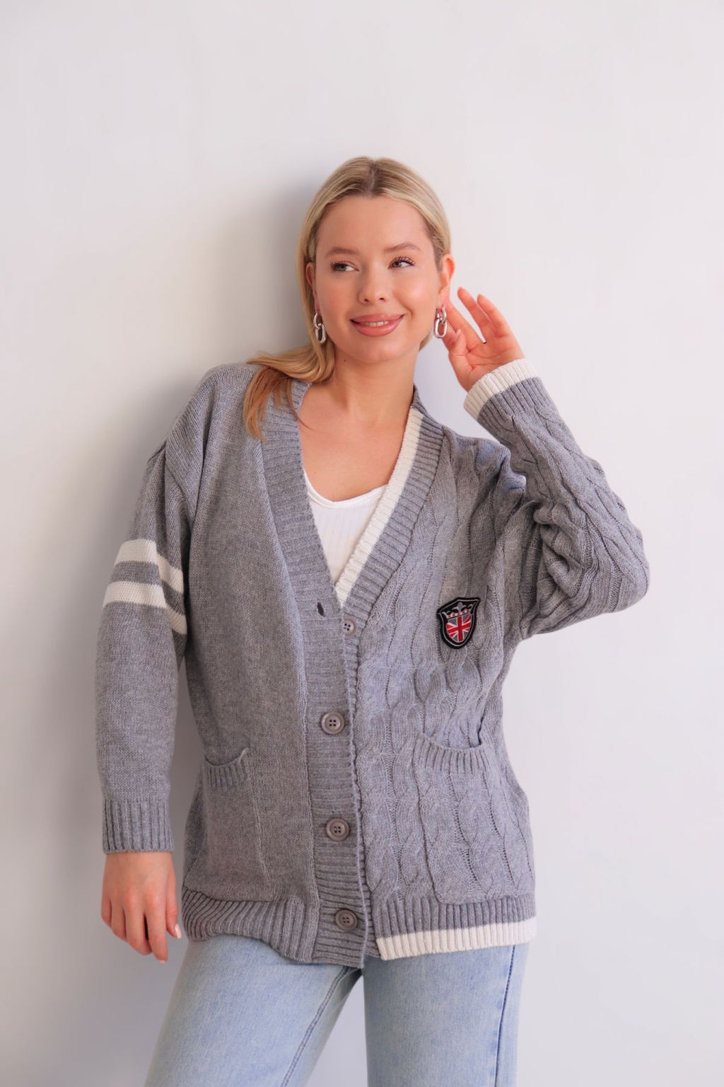 Martichelli Кардиган серый  фото 14