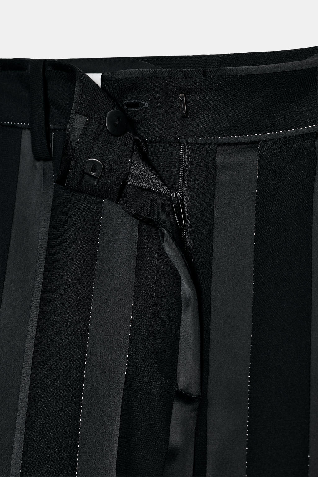 METALLIC THREAD STRIPED JACQUARD TROUSERS - Zara фото 7