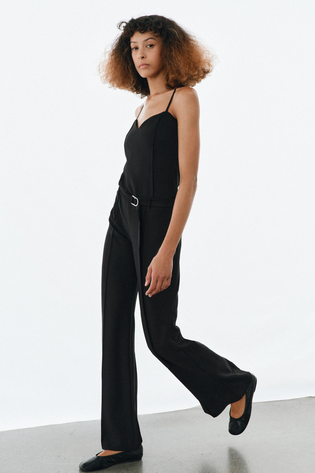 TOP TIRANTES CREPE / Negro