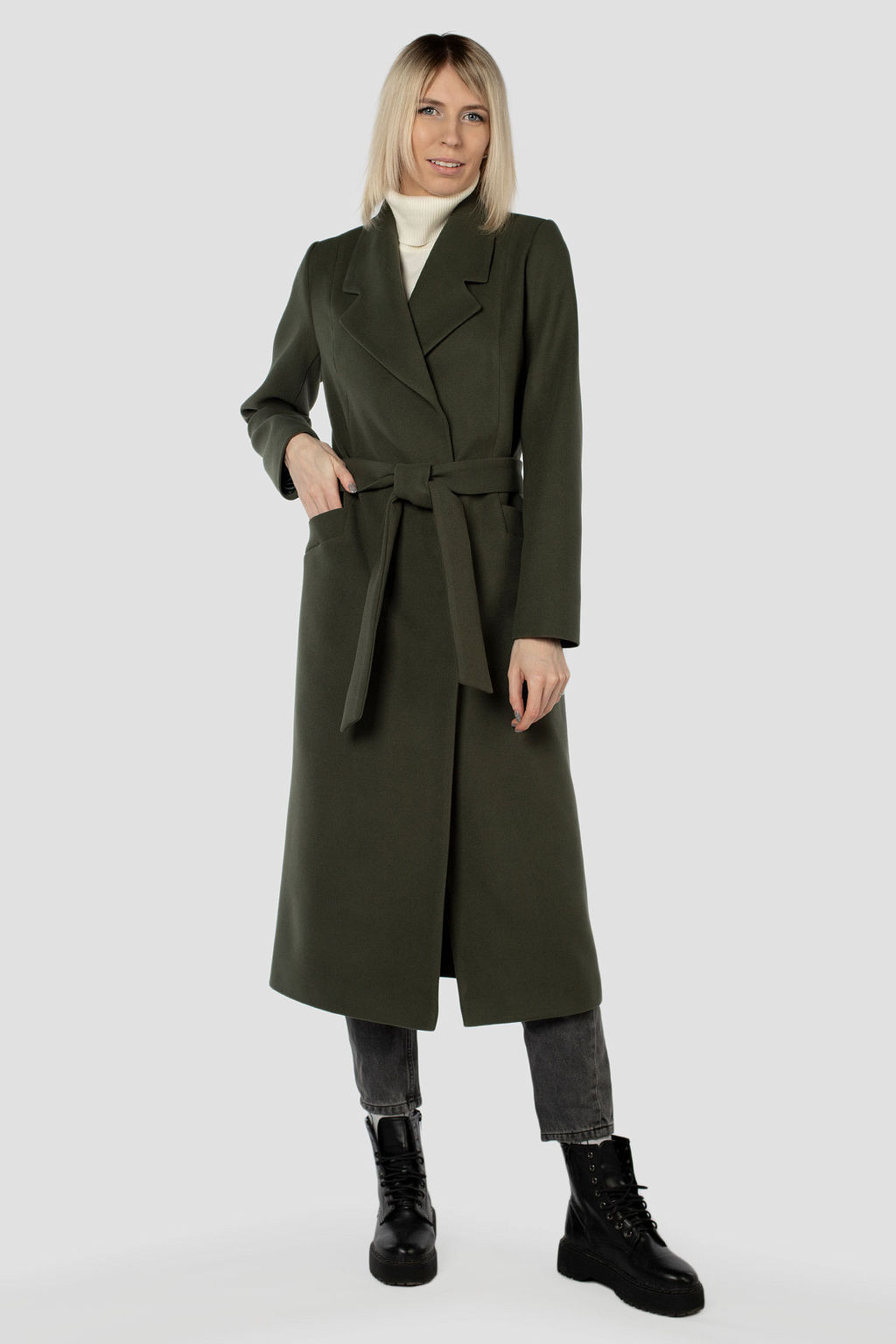 Пальто женское демисезонное (пояс)